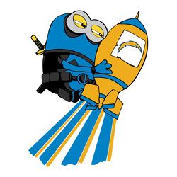 Minions Los Angeles Chargers Svg, Sport Svg, Football Svg, Football Teams Svg, NFL Svg, LA Chargers Svg, Chargers Footba
