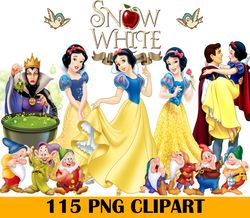 115 Png Snow White Clipart, Snow White Png, Disney Snow White Bundle Png, Disney Png Digital Download