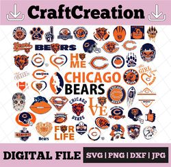 49 files chicago bears, chicago bears svg, chicago bears clipart, chicago bears cricut, nfl teams svg, football teams sv