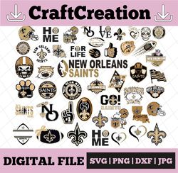 47 Files New Orleans Saints, New Orleans Saints svg, New Orleans Saints clipart, New Orleans Saints cricut, NFL teams sv