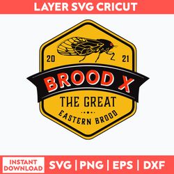 Cicadas Brood X The Great Eastern Brood Svg, Cicada Broosd Svg, Png Dxf Eps File
