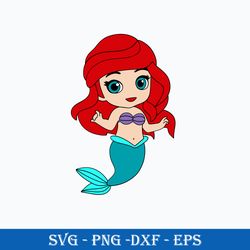 baby ariel svg, mermaid svg, little mermaid svg, disney princess svg, png dxf eps digital file