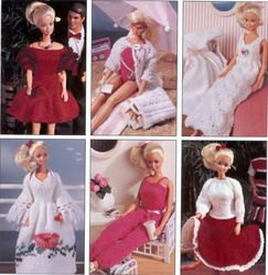 25 Projects Barbie Ken Doll Wardrobe Vintage Knitting Pattern Honeymoon Cruise Fashion Doll Holiday Beach Outfit PDF