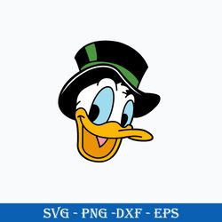 Saint Patrick Donald Svg, St Patrick's Day Svg, Donald Duck Svg, Disney Svg, Png Dxf Eps Digital File