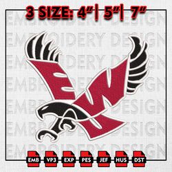 Eastern Washington Eagles Embroidery files, NCAA D1 teams Embroidery Designs, Eastern WA, Machine Embroidery Pattern