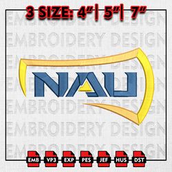NAU Lumberjacks Embroidery files, NCAA D1 teams Embroidery Designs, NAU Lumberjacks, Machine Embroidery Pattern