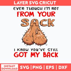Even Though I_m Not From Your Sack Svg, Funny Svg, Png Dxf Eps File