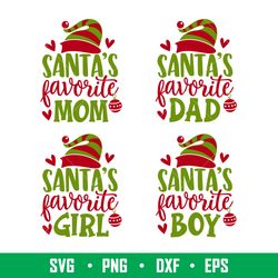 Santas Favorite Family, Santas Favorite Family Members Svg Png, Layered Santas Favorite Svg, Santas Favorite Mom, Dad, B