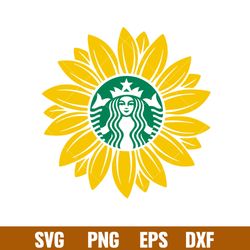 Sunflower Starbucks, Sunflower Starbucks Svg, St. Patricks Day Svg, Lucky Svg, Irish Svg, Clover Svg,png,dxf,eps file