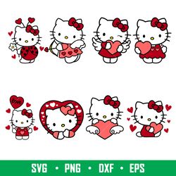 Valentine Hello Kitty, Valentine Benito Kitty Svg, Hello Kitty Svg, Valentines Day Svg, Bad Bunny Svg,png,dxf,eps file