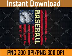 Game Day Baseball Tee Baseball Life USA flag PNG, Digital Download