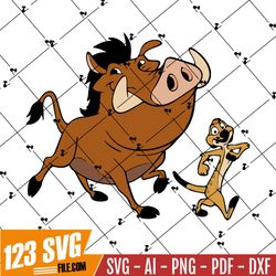 QualityPerfectionUS Digital Download - The Lion King Timon and Pumba - PNG, SVG File for Cricut, HTV, Instant Download