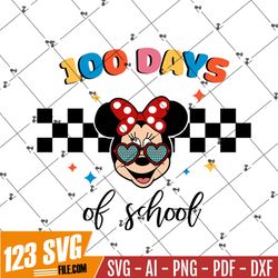 100 Days of School Mouse SVG, Mouse 100 Day of School Svg, 100th Day Svg, Back to School Svg, Teacher School Svg, 100 Da
