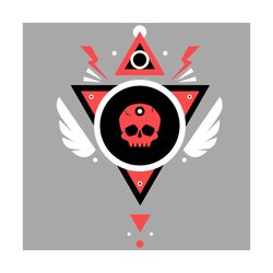 Skull Illuminati Svg, Trending Svg, Skull Svg, Wings Svg, Illuminati Svg, Illuminati Symbol Svg, Horror Svg, Cricut Svg,