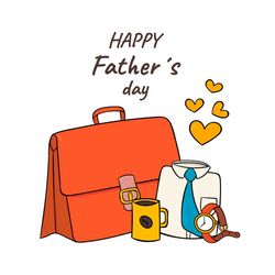 Happy Fathers Day Style Svg, Fathers Day Svg, Bag Svg, Coffee Svg, Clock Svg, Tie Svg, Heart Svg, Father Svg, Happy Fath