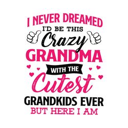 I Never Dreamed I Would Be This Crazy Grandma Svg, Family Svg, Grandma Svg, Grandma Gift, Crazy Grandma Svg, Grandkid Sv
