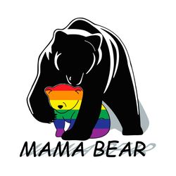 Mama Bear LGBT Svg, LGBT Svg, Mama Bear Svg, Mother Svg, Gay Svg, Lesbian Svg, Rainbow Svg, Bear Svg, LGBT Flag Svg, LGB
