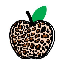Leopard Apple Svg, 100th Days Svg, Back To School Svg, Apple Teacher Svg, Teacher Appreciation Svg, Leopard Svg, Teacher