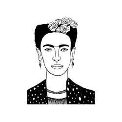 Frida Kahlo de Rivera Famous Mexican Painter Svg