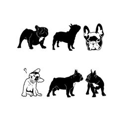 French Bulldog Silhouette Vector Svg, Trending Svg, Animal Svg, Cute Animal Svg, Funny Animal Svg, Animal Bundle Svg, Bu