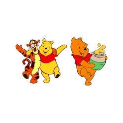 Pooh and tigger svg, Disney svg, Pooh Bear Svg, Winne The Pooh Svg, Bear Svg, Tiger Svg, Cartoon Svg, Disney Winnie Pooh