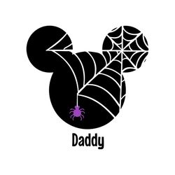 Mickey Mouse Halloween with spider web and spider svg, Disney Svg, Halloween Disney svg, Halloween Mickey Svg, Spider We