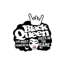 Black queen the most powerful piece in the game Svg, Melanin Svg