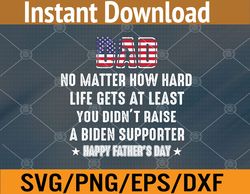 Dad No Matter How Hard Life Gets At Least Happy Father's Day Svg, Eps, Png, Dxf, Digital Download