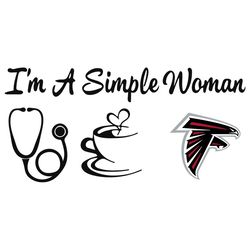 I Am A Simple Woman Falcons Svg, Sport Svg, Atlanta Falcons Svg, Falcons Football Team, Falcons Svg, Falcons NFL Svg, At