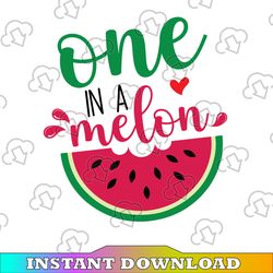 One In A Melon Svg, Watermelon Birthday SVG, Watermelon Svg, Summer Cut Files, Vacation Svg