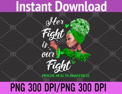 Her Fight is Our Fight Mental Health Awareness PNG, Digital Download