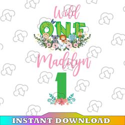 Personalized Name Wild One Birthday Girl Png, Family Png, Zoo Safari Birthday Png, Family Birthday Bundle,