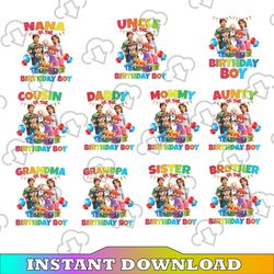 Cocomelon Birthday Boy Png, Cocomelon Family Png, Cocomelon Party Family matching Png,