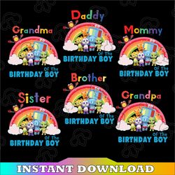 Personalized Word Party Birthday Boy Png, Family Birthday Png, Mommy, Daddy, Custom Name Birthday Boy Png Printable