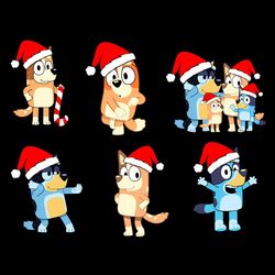 Bluey Christmas Family Svg, Christmas Svg, Bluey Matching Svg, Bluey Svg