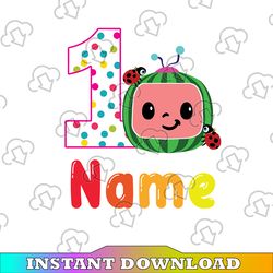 Cocomelon Personalized Name And Ages Birthday svg png, Cocomelon Brithday svg png, Cocomelon,