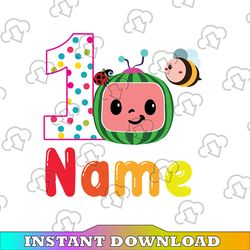 Cocomelon Personalized Family Birthday svg png, Cocomelon svg png, Cocomelon Birthday png Watermelon