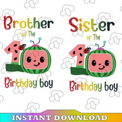 Cocomelon Brother and Sister Of Birthday Boy svg, Coco Melon svg, Cocomelon Bundle svg, Cocomelon Birthday svg,