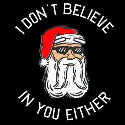 Sarcastic Santa Don't Believe In You Either Svg, Funny Christmas Holiday Svg