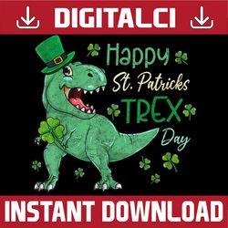 Happy St Pat T-Rex Saint Patrick's Day Dinosaur PNG Sublimation Designs