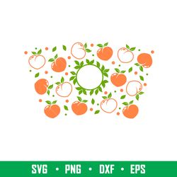 Peach Summer Full Wrap, Peach Summer Full Wrap Svg, Starbucks Svg, Coffee Ring Svg, Cold Cup Svg,png,dxf,eps file