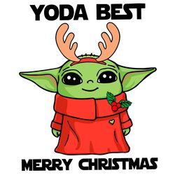 Yoda Best Merry Christmas Svg, Christmas Svg, Star Wars Svg, The Mandalorian Svg