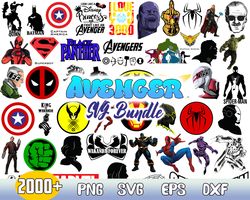 Avenger Bundle Svg, Superhero Svg, Marvel Svg, Avengers Clipart, Instant Dowload