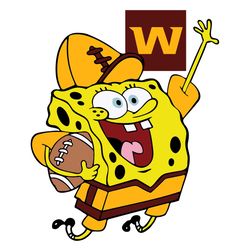 Washington Football Team Spongebob Svg, Sport Svg, Washington Svg, Washington Football Team, Washington Logo Svg, Super