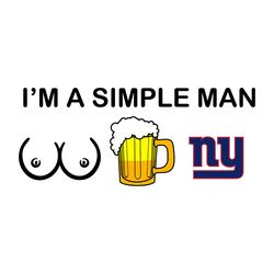 I Am Simple Man New York Giants, Sport Svg, New York Giants Svg, Sport Svg, Football Teams Svg, Sport Teams, NFL Svg, NY
