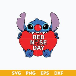 Stitch Red Nose Day Svg, Red Nose Day Svg, Stitch Svg, Disney Svg, Png DXf Eps File