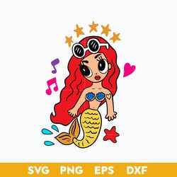 Karol G Mermaid Svg,  Karol G Sirenita Svg, Karol G Red Hair Littel Mermaid Svg, Png Dxf Eps Digital File