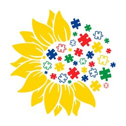 Autism Sunflower Svg Png Autism Awareness Svg Cricut For File