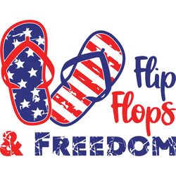 Flip Flops And Freedom, Flip Flop Usa Flag, Independence Day Svg, Happy 4th Of July Svg, Firework Gift, Independence Day