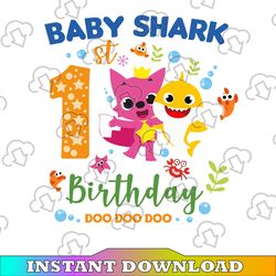 Shark 1st Birthday Svg, Boy Birthday Shark Svg Dxf Eps, Boy First Birthday Clipart, One Year Old, Baby, Shark